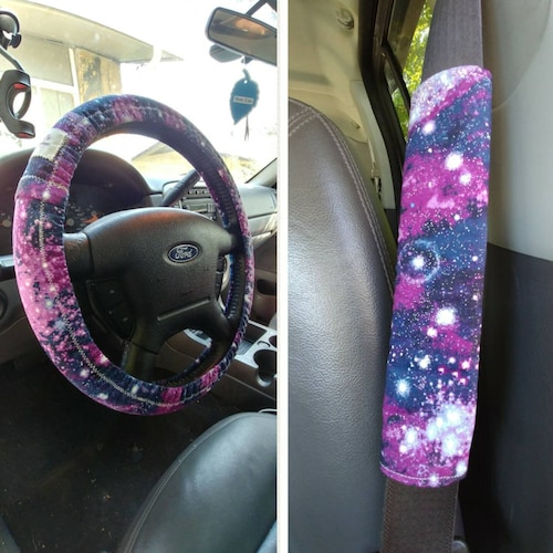 Celestial Colorful Outer Space Car Seat Covers Teal Blue Gold Etsy