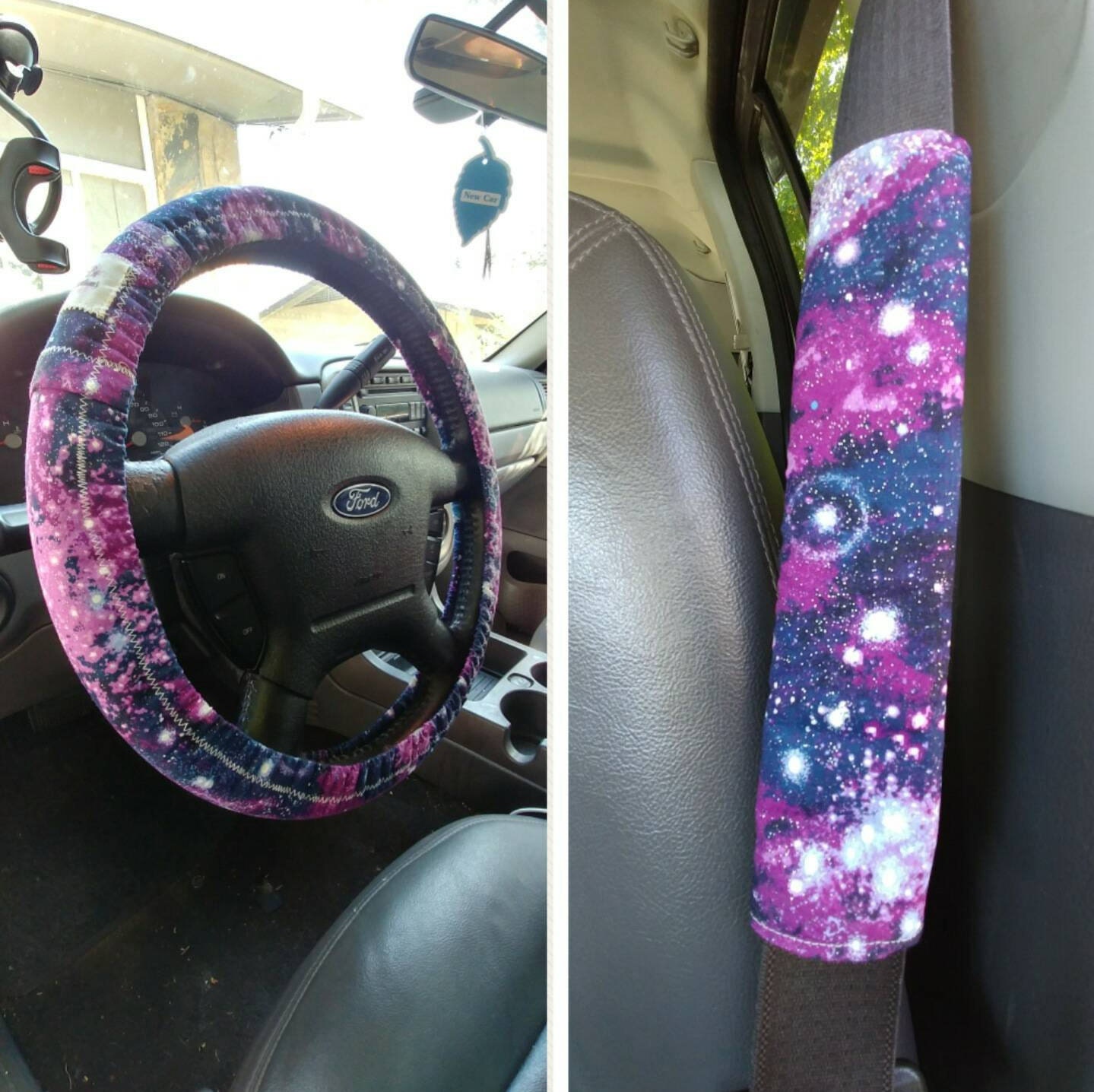 Sun Moon Steering Wheel Cover with Anti-Slip Insert, Black Celestial A –  Starcove Fashion