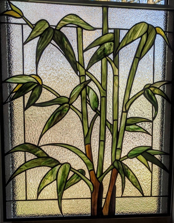 Beautiful Stained Glass Bamboo Etsy