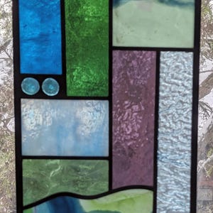 Stained Glass Blues and Greens - Etsy