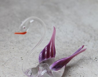 Handmade Glass Swan