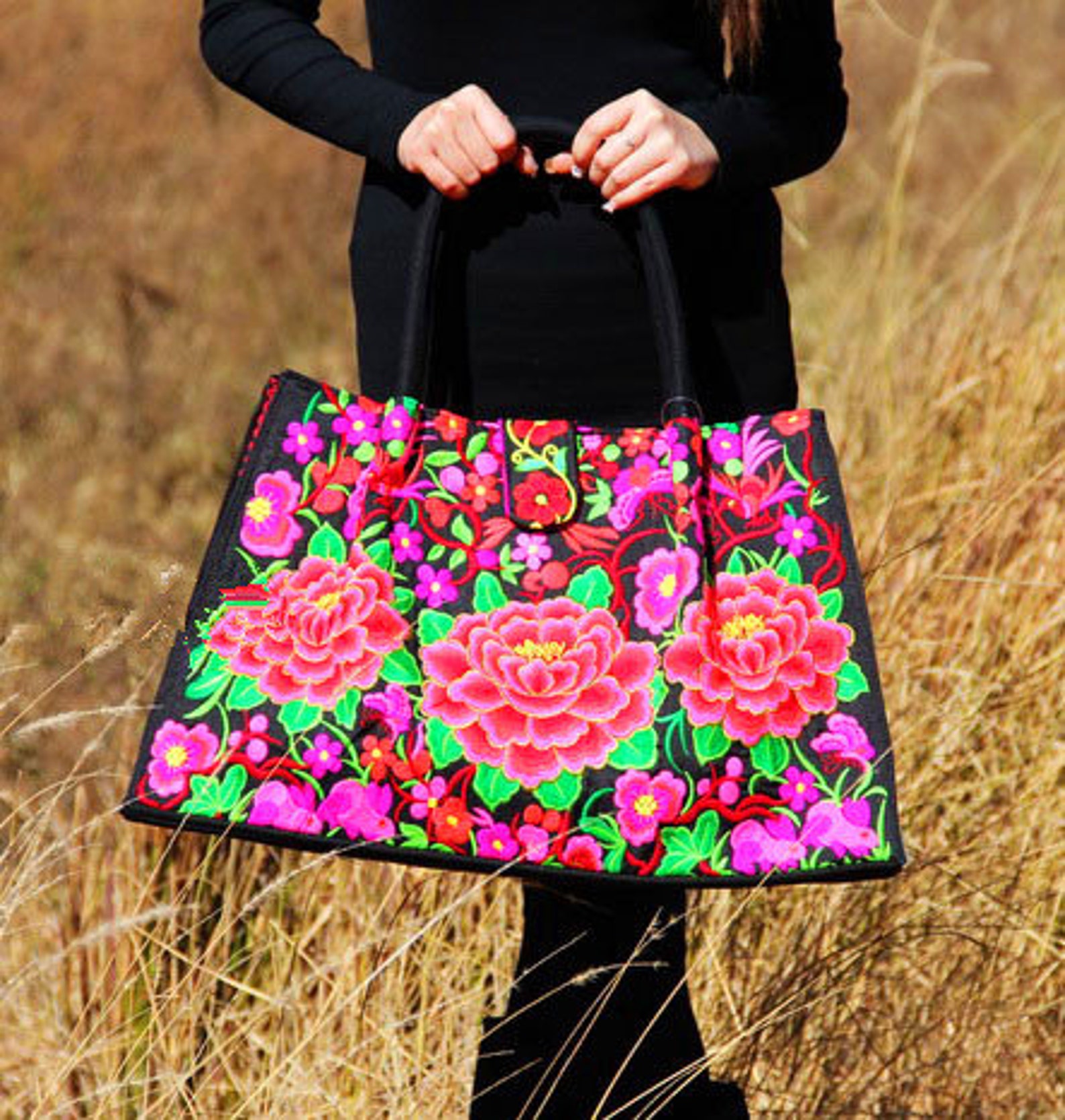 Hand Made Bag/ Embroidery Tote Bag/casual Bags/fashion Etsy