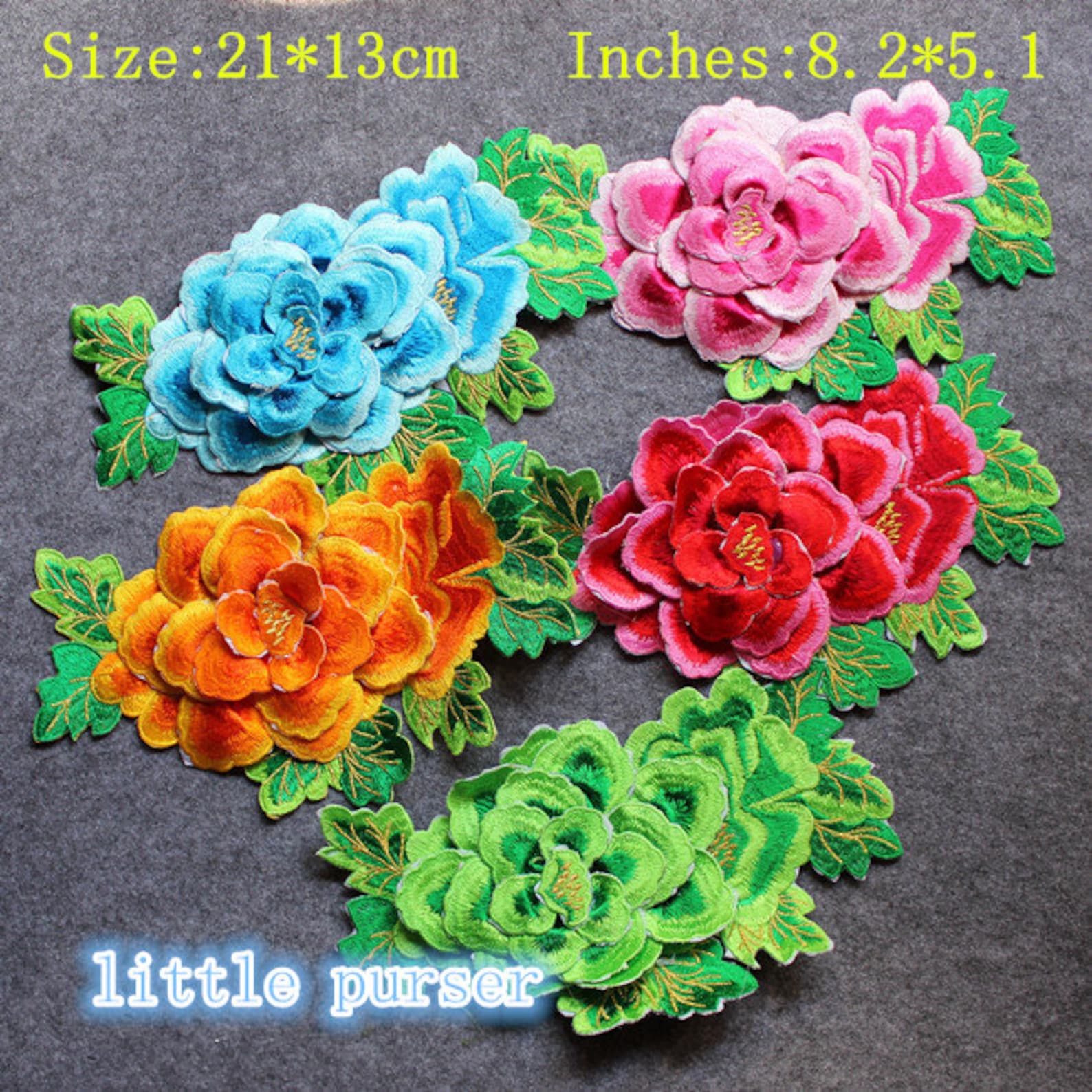 Appliques Embroidery Flower Patches Costume Design Embroidered Etsy