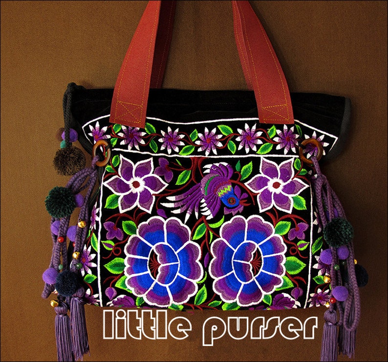 Hand Made bag Embroidery Tote BagCasual bagsFashion bagTravel packageShop tote bagWomen bagEmbroidered Tote Bag single shoulder bag