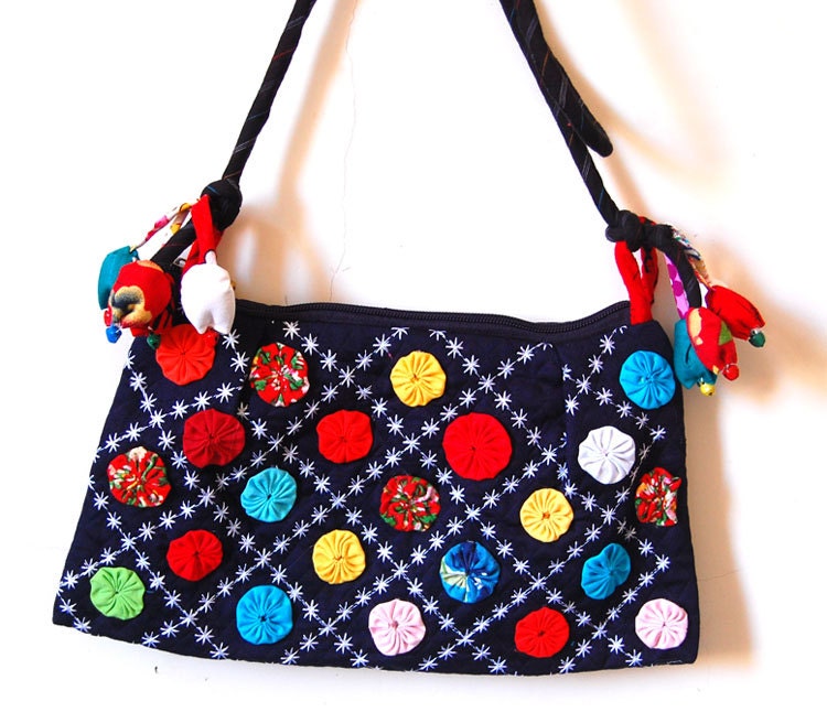 Hand Made Bag/ Embroidery Tote Bag/obliquely Across the Etsy