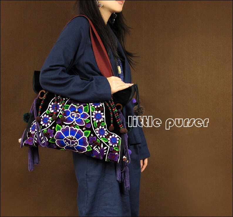 Hand Made bag Embroidery Tote BagCasual bagsFashion bagTravel packageShop tote bagWomen bagEmbroidered Tote Bag single shoulder bag