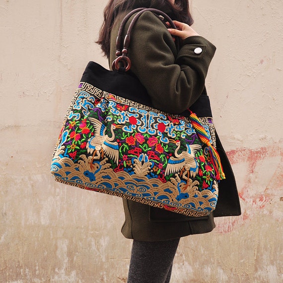 Hand Made Bag/ Embroidery Tote Bag/casual Bags/fashion Etsy