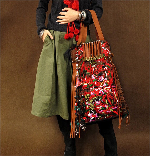 Hand Made Bag/ Embroidery Tote Bag/casual Bags/fashion Etsy