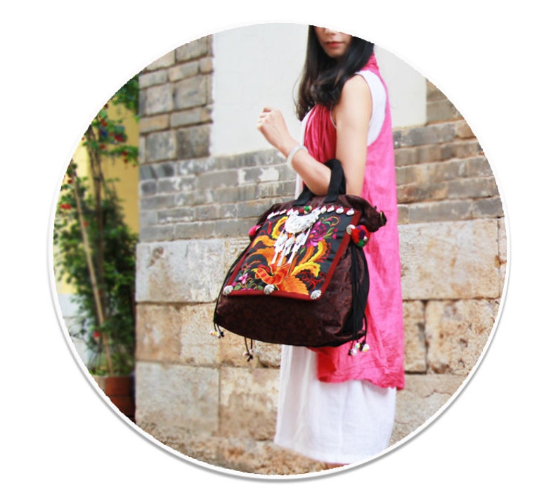 Hand Made Bag/ Embroidery Tote Bag/obliquely Across the Etsy