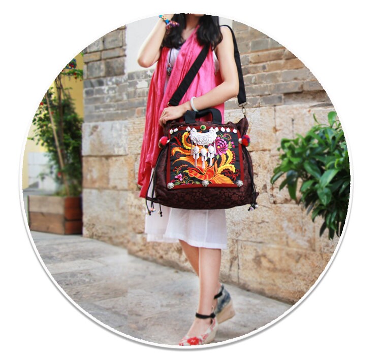 Hand Made bag/ Embroidery Tote Bag/Obliquely across the Etsy