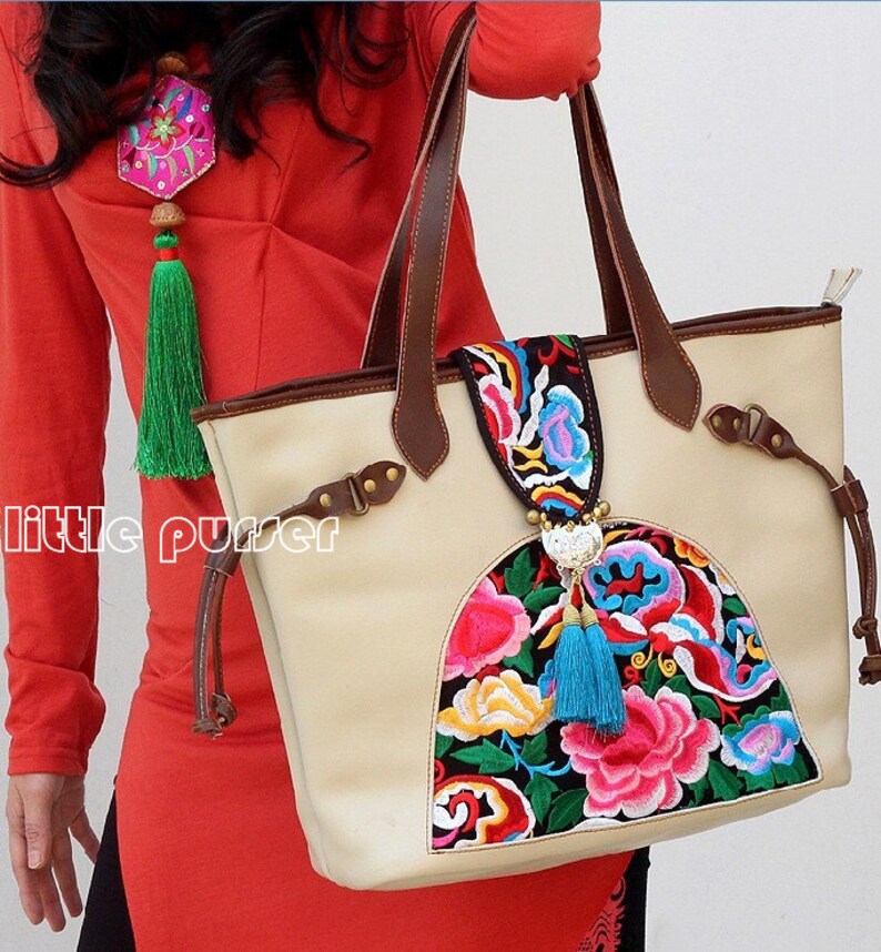 Hand Made bag/ Embroidery Tote Bag/Casual bags/Fashion Etsy