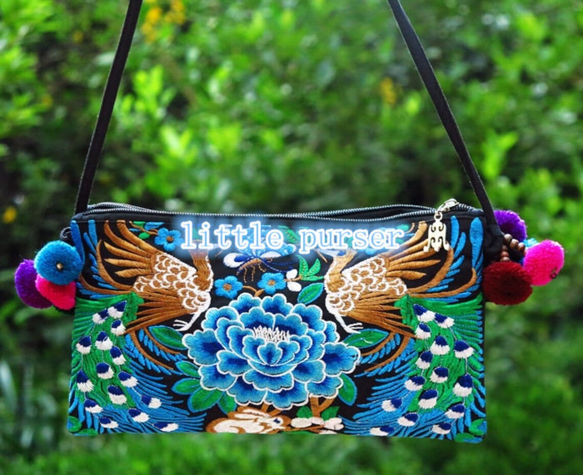 Hand Made Bag/ Embroidery Tote Bag/obliquely Across the Etsy