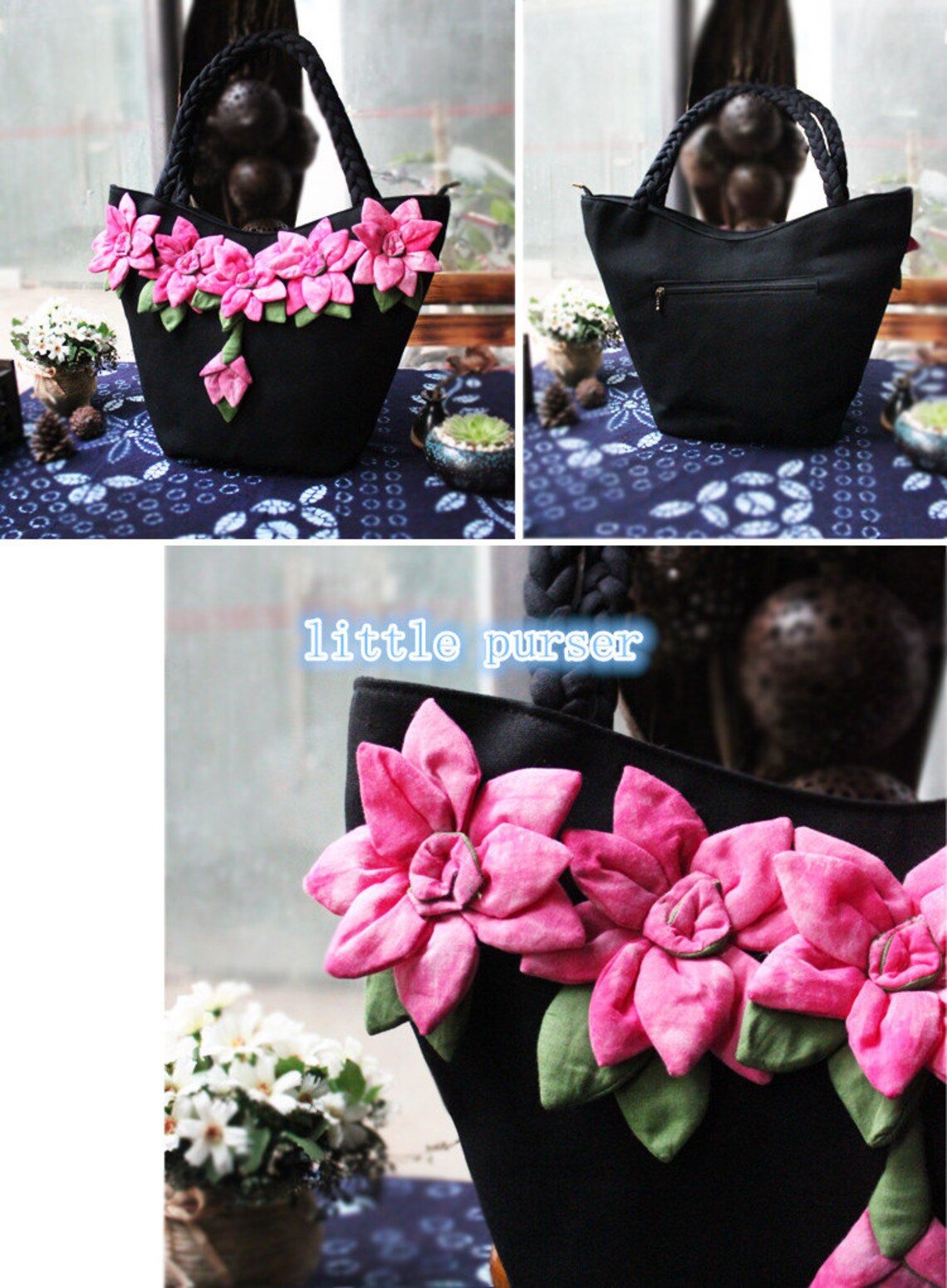 Hand Made Bag/ Embroidery Tote Bag/obliquely Across the Etsy