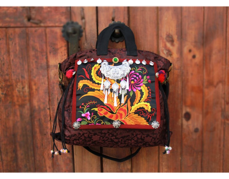 Hand Made Bag/ Embroidery Tote Bag/obliquely Across the Etsy