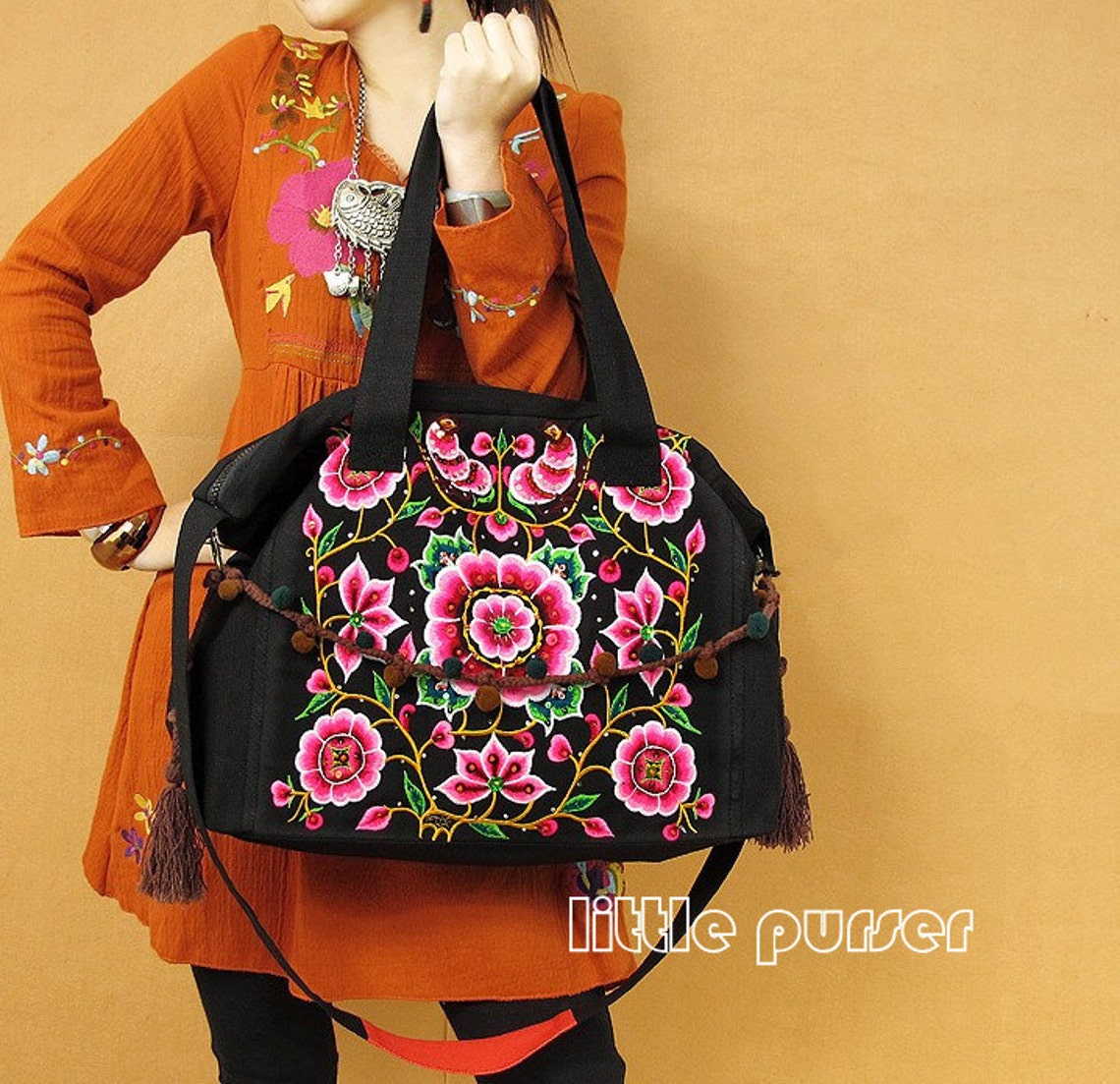 Hand Made Bag/ Embroidery Tote Bag/casual Bags/fashion Etsy