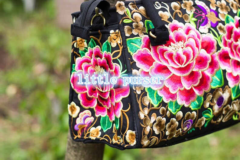 Hand Made Bag/ Embroidery Tote Bag/obliquely Across the Etsy