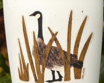 Bird sticker - goose sticker