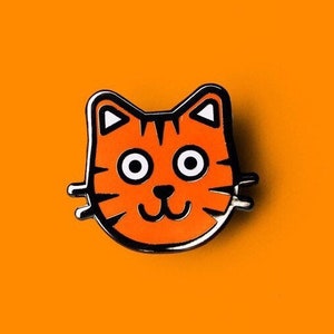 Orange Cat Enamel Pin, Kitten Enamel Pin, Tiger Enamel pin, ginger cat pin, cat enamel pin, kitty enamel pin, stocking stuffer