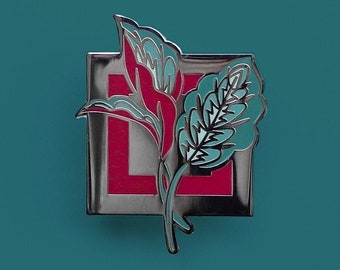 Calathea Plant Enamel Pin, Garden Leaf Pin