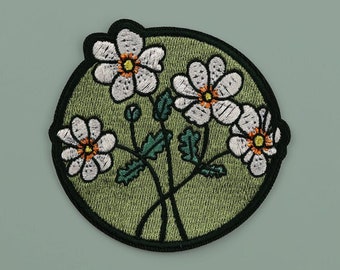 Flower patch, floral patch, jacket patch, anemone flower
