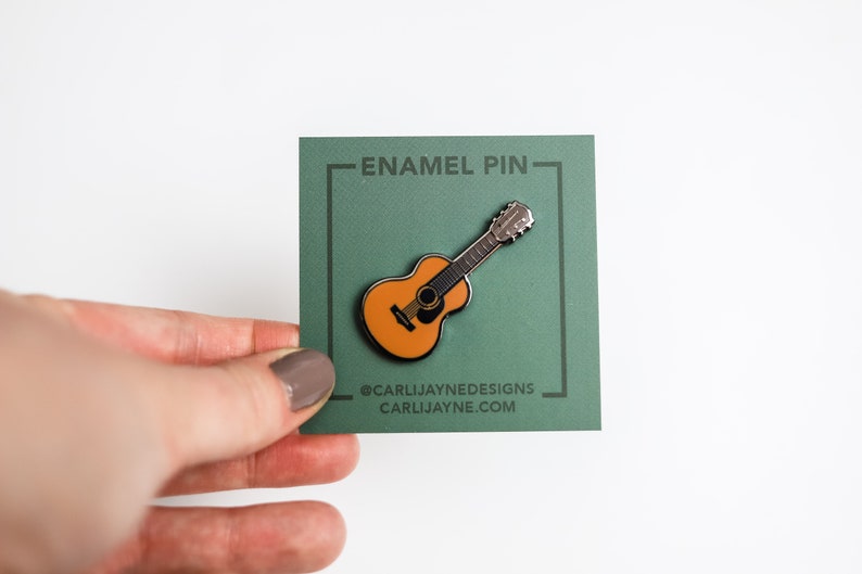 Acoustic Guitar Enamel Pin Gift For Musician Cute Pin Guitar Gifts Music Gift Cute Music Art Music Teacher Gift Guitar Art imagem 7