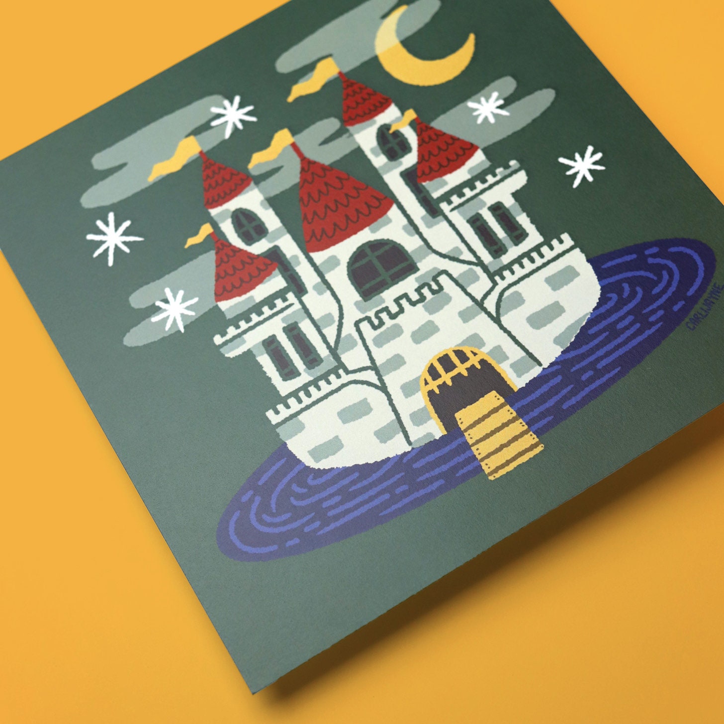 Fairy Tale Castle Art Print – Whimsical Kids Room Decor (8x8 Inch) - Etsy