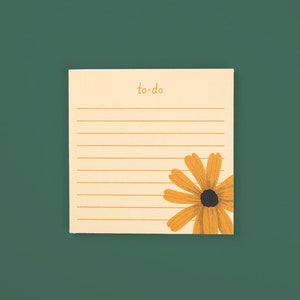 Blackeyed Susan Flower Notepad Stationery image 1