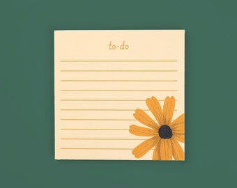 Blackeyed Susan Flower Notepad Stationery