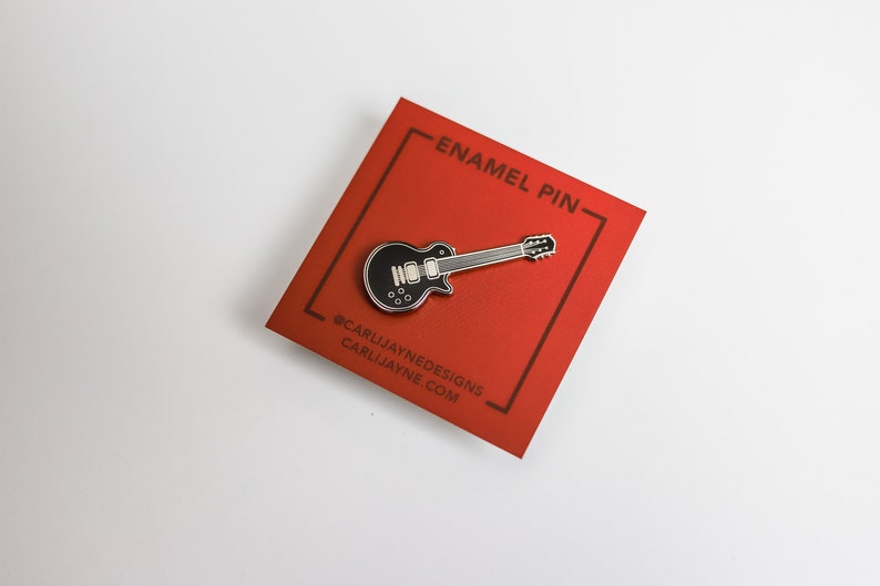 Electric Guitar Enamel Pin Gift For Musician Cute Pin Guitar Gifts Music Gift Cute Music Art Music Teacher Gift Guitar Art image 2