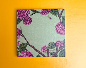 Camellia Flower Notepad Stationery