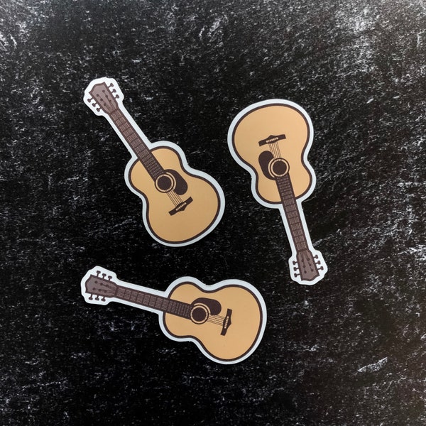 Acoustic Guitar Sticker Etsy