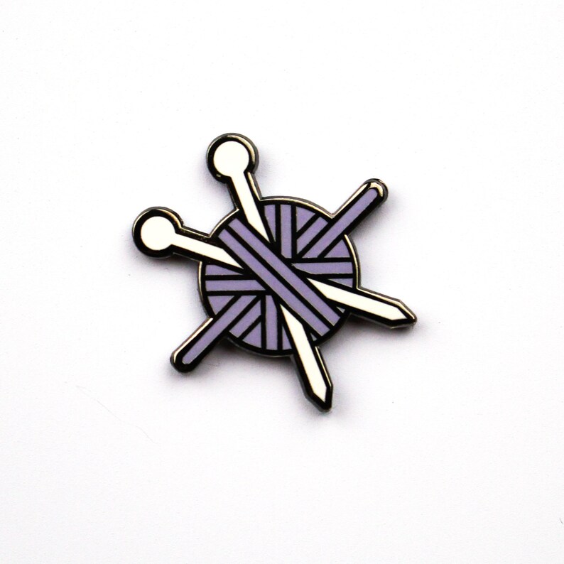 Purple Knitting Pin Cute Pin Knitting Needles Art Gift For Knitters Stocking Stuffer Art Gift Crafting Gift Arts & Crafts Gift image 4