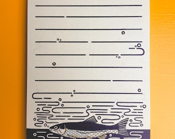Fish To-Do Notepad | Blank Stationery for Fish Lover
