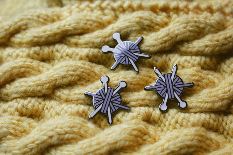 Purple Knitting Pin Cute Pin Knitting Needles Art Gift For Knitters Stocking Stuffer Art Gift Crafting Gift Arts & Crafts Gift image 5