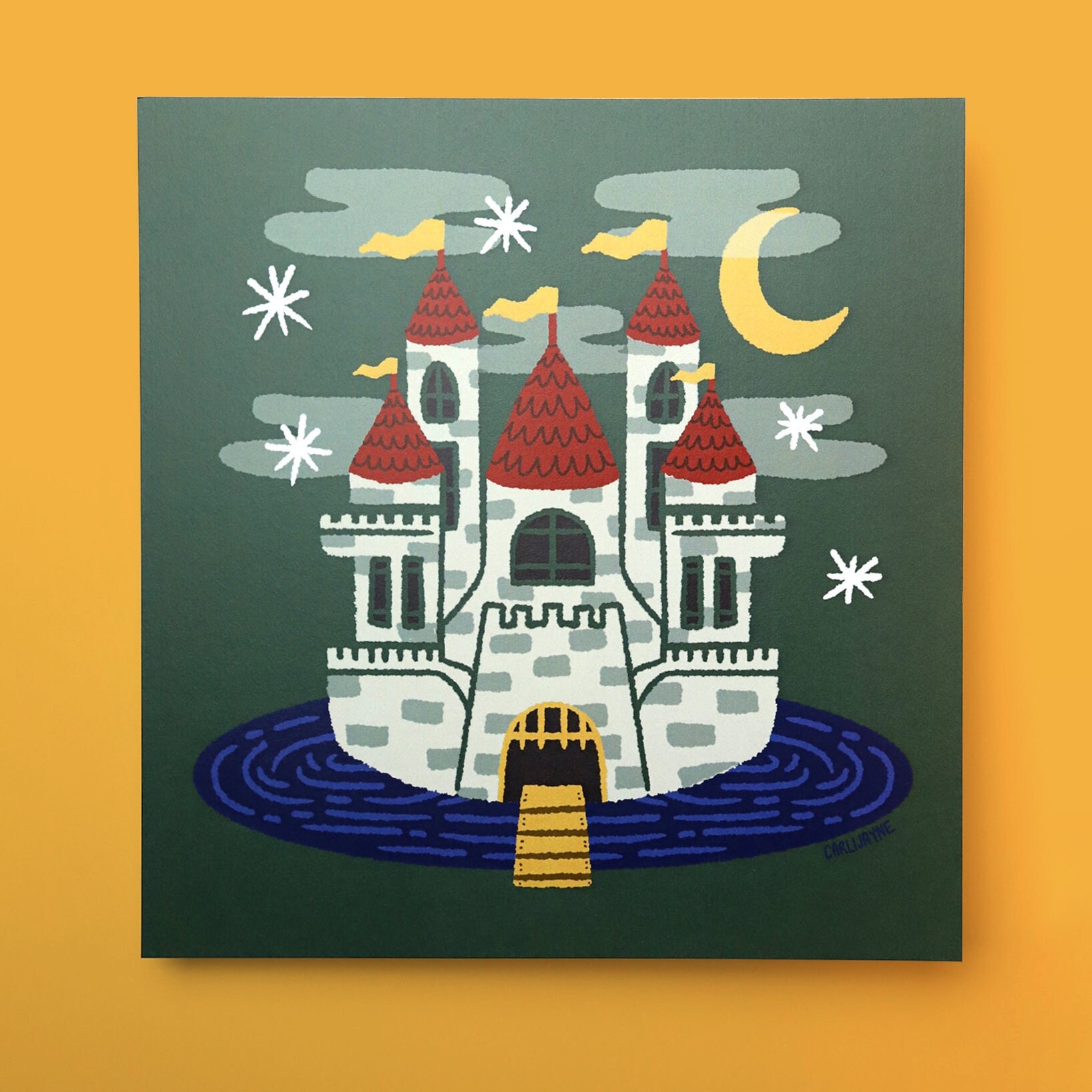 Fairy Tale Castle Art Print – Whimsical Kids Room Decor (8x8 Inch) - Etsy