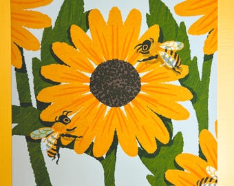 Art print - Bees illustration