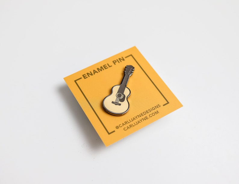 Acoustic Guitar Enamel Pin Gift For Musician Cute Pin Guitar Gifts Music Gift Cute Music Art Music Teacher Gift Guitar Art Light