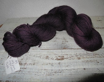 Yarn Bargain! - Fingering Wt. - Colorway: Dark Eggplant Fine 100% Virgin wool-Last few Skeins