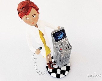 1 doctor -papier mache,doctor gift,free shipping,personalized,pregnancy,sculpture,thank you gift,sonographer,sonogram,ultrasound,gynecology.