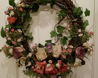 Rose Dried Garden Wreath