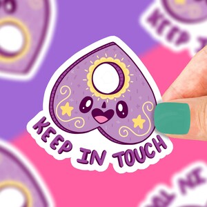 Pastel Kawaii Planchette Sticker, Cute Sticker Art, Pastel Goth, Ouija Board Sticker, Spiritual Sticker, Witchy, Spooky, Occult, Planchette