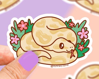 Ball Python Reptile Pet Lizard Waterproof Decal for Water Bottles and Laptops