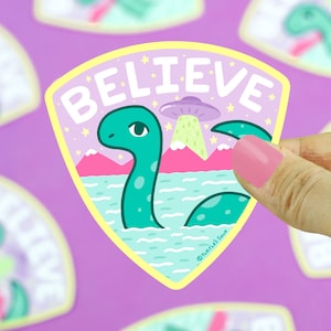 Loch Ness Monster Vinyl Sticker: Waterproof Laptop Decal