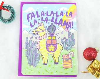 Funny Llama Christmas Card, Llama Holiday Card, Funny Christmas Card, Funny Holiday Card, Xmas Card, Funny Animal Christmas Card, Cute Xmas