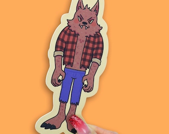 Werewolf Halloween Die Cut Bookmark, Creepy Creature Bookmark, Double Sided Spooky Bookmark, Monster Book Lover, Gothic Reading Accessory
