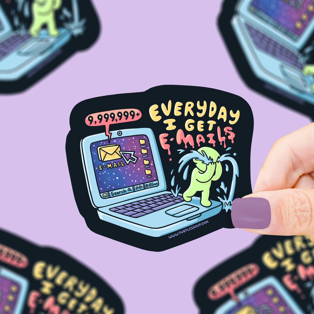 Everyday I Get Emails, Office Worker, Job Stickers, Email, Computer ...