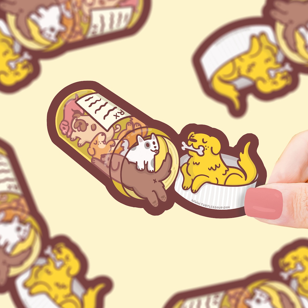 Cute Rx Sticker Puppy RX Pupscription Sticker, Cute Dog Vinyl Sticker, Dog Person ...