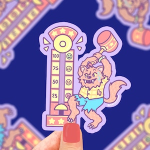 Werewolf Amusement Park Mythical Creature Vinyl Sticker