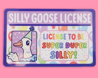 Silly Goose License Parody ID Card: Funny Novelty Gift