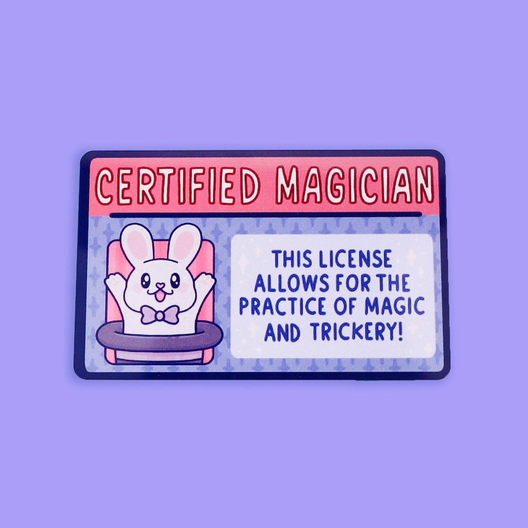 Magician Rabbit Fake Driver's License: Funny Parody ID Card - Etsy